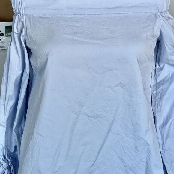 Tibi Blouse Sz 0 Off Shoulder Bohemian Boho Pastel Feminine Romantic Cottage - Picture 5 of 12